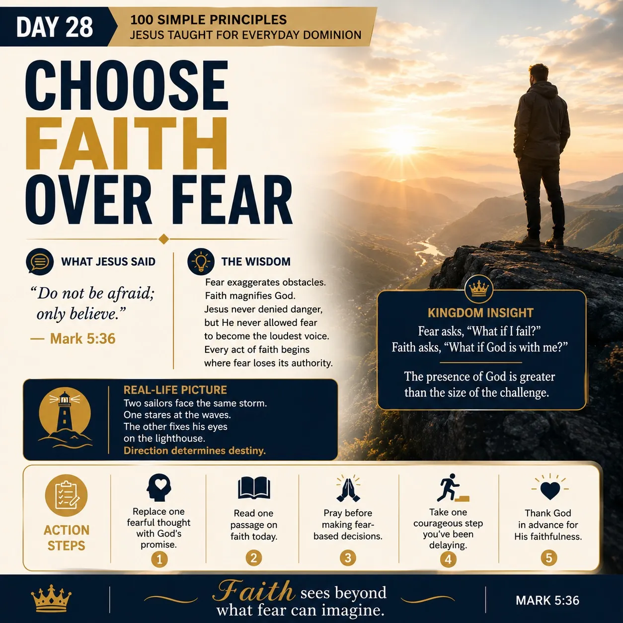 Teaching card for Choose Faith over Fear
